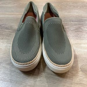 Olive Green Slip On Sneakers